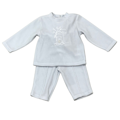 Patachou Baby Blue Bear Velour Outfit