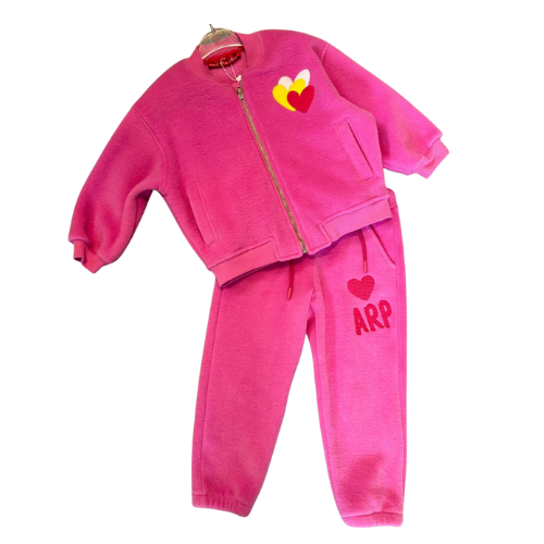 Agatha Ruiz de la Prada Pink Fleece Jogsuit