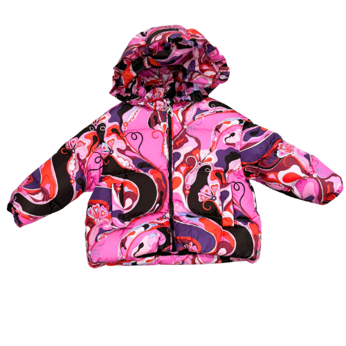 Emilio Pucci Girls Fuchsia Print Coat