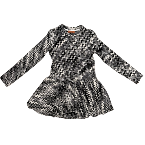 Missoni Girls Black Zig Zag Puffball Dress