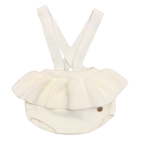Martin Aranda Baby Girls Ivory Knit Bloomers