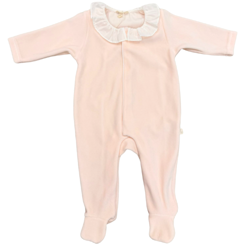 Baby Gi Peach Frill Velour Wings Babygrow