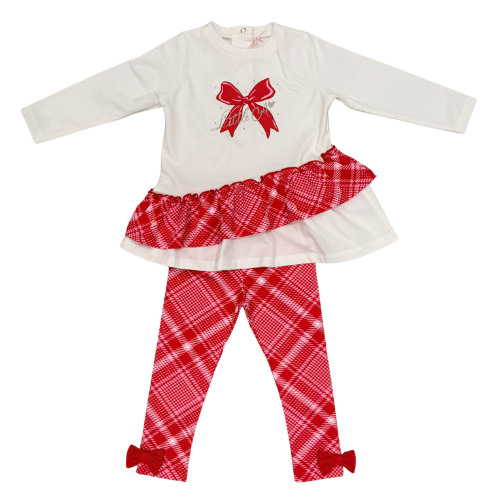 Little A Baby Red Check Kiara Leggings Set