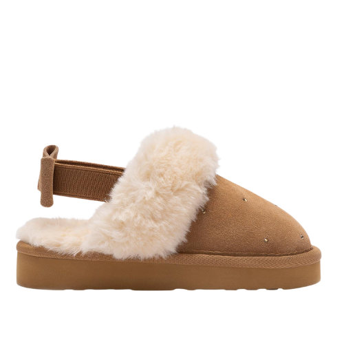 Lelli Kelly Brown Suede Diamante Slippers