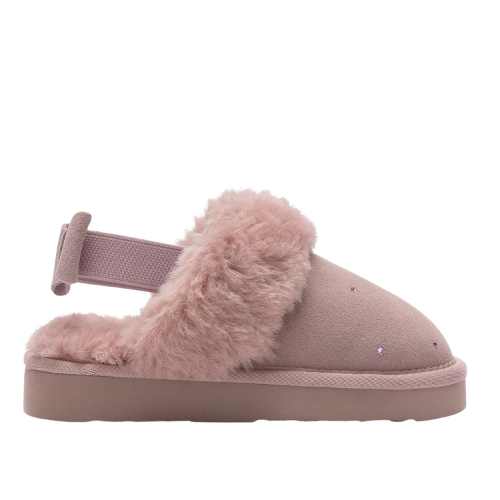 Lelli Kelly Pink Suede Diamante Slippers