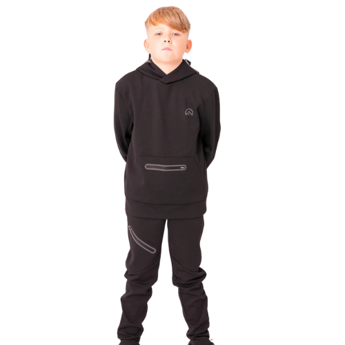 Flux Boys Black Velar Tracksuit