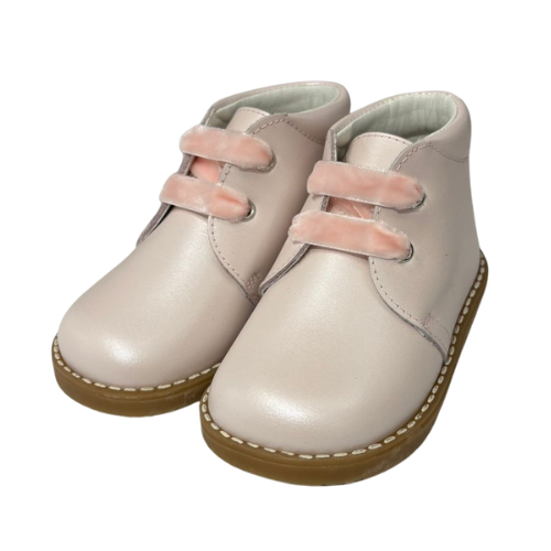 Andanines Pink Velvet Lace Boots