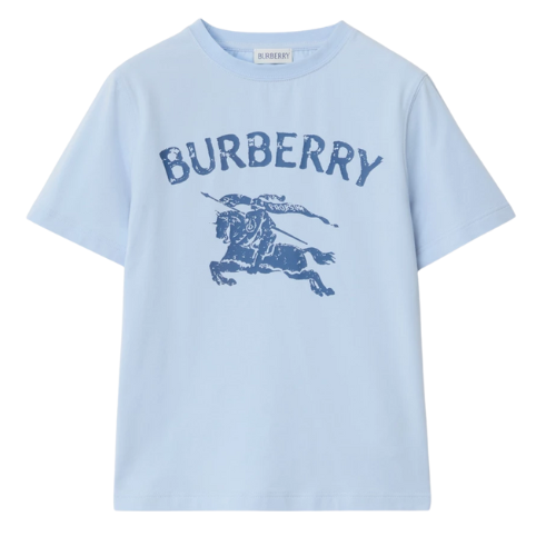 Burberry Kids Blue Logo Cedar T-Shirt | Nuvola Childrenswear
