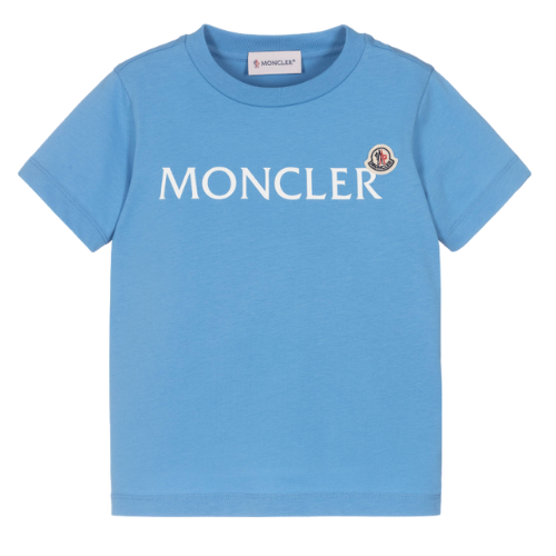 Moncler Enfant Boys Blue Logo T-Shirt
