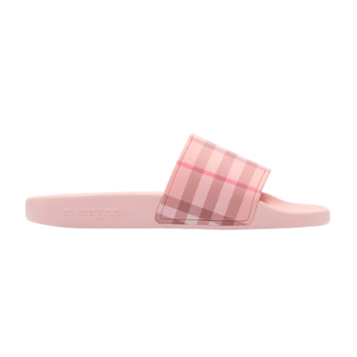 Burberry Girls Pink Check Sliders