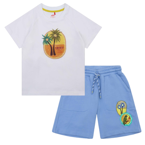 Oilily Boys 'Tristan/Petuel' Palm Tree Shorts Set