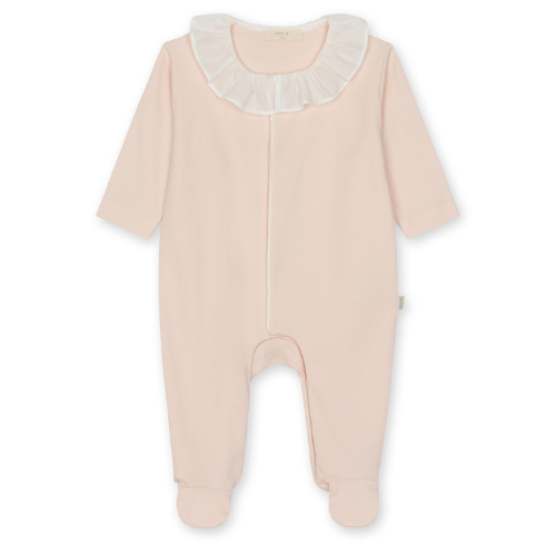 Baby Gi Peach Frill Cotton Wings Babygrow