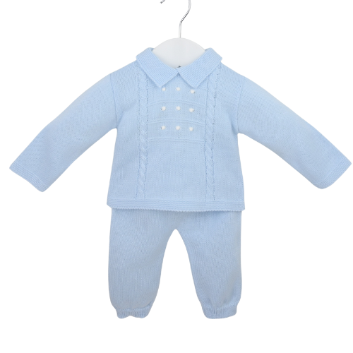 Pex Baby Blue Knit Pants Set