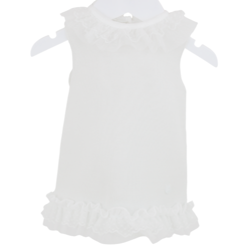 Pex Baby Ivory Knit Tulle Dress