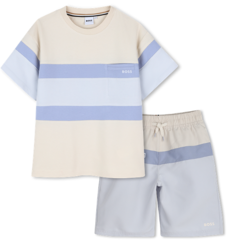 BOSS Boys Colourblock Swimshorts Set