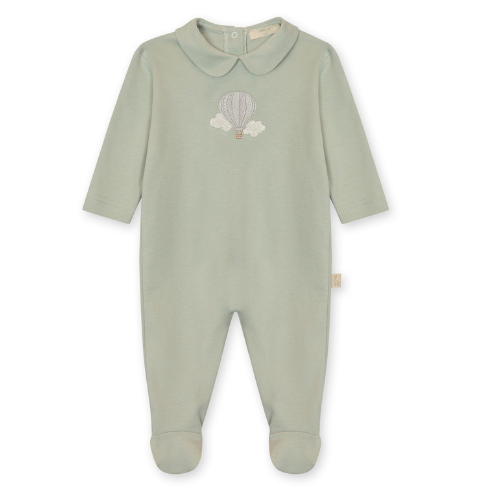 Baby Gi Mint Cotton Air Balloon Babygrow
