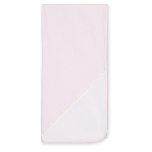 Baby Gi Pink Scallop Edge Muslin Blanket