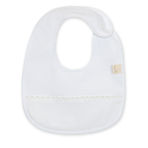 Baby Gi White Scallop Edge Bib