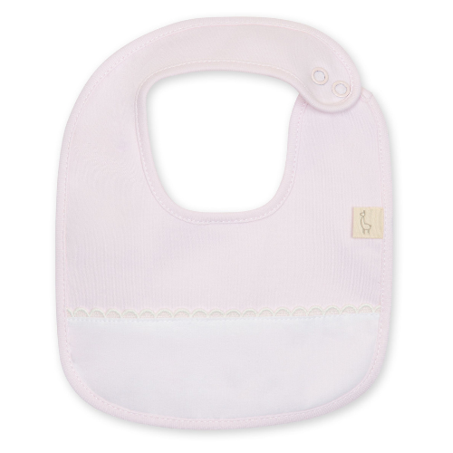 Baby Gi Pink Scallop Edge Bib