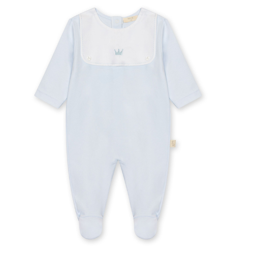 Baby Gi Pale Blue Crown Babygrow