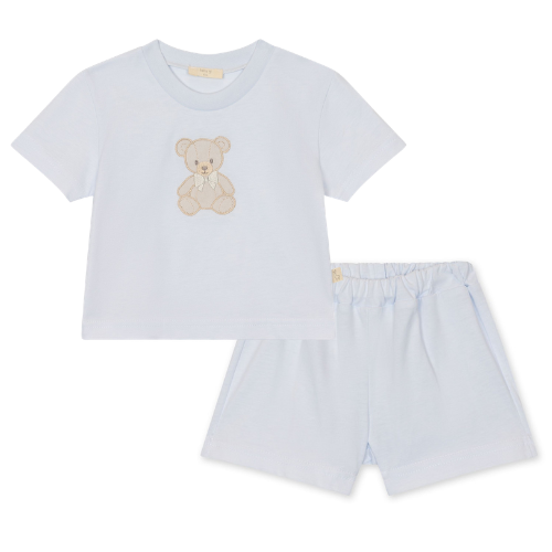 Baby Gi Blue Teddy Shorts Set