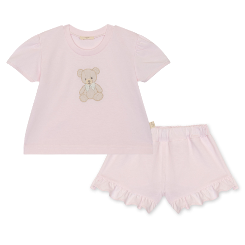 Baby Gi Pink Teddy Shorts Set