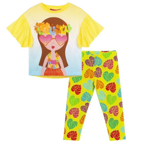 Agatha Ruiz de la Prada Yellow Leggings Set