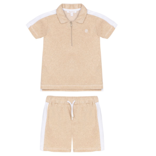 Patachou Baby Boys Beige Towelling Shorts Set