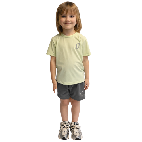 Bulletto Boys Green Tri Panel Shorts Set