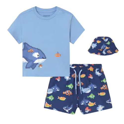 Mayoral Baby Fish Swimshorts Set