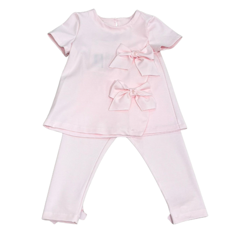 Bimbalo Baby Girls Pink Bows Outfit