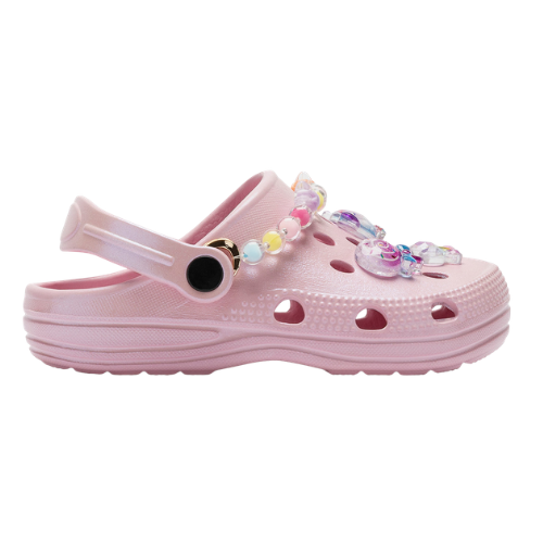 Lelli Kelly Pearlised Pink Charm Clogs