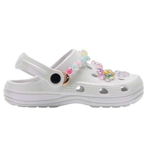 Lelli Kelly Pearlised White Charm Clogs