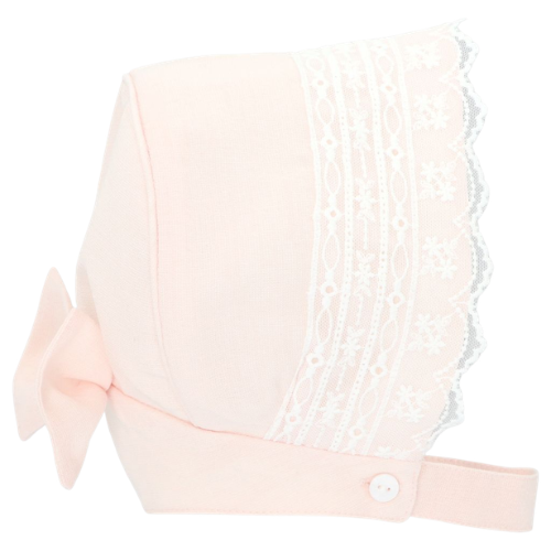 Martin Aranda Peach Lace Bonnet