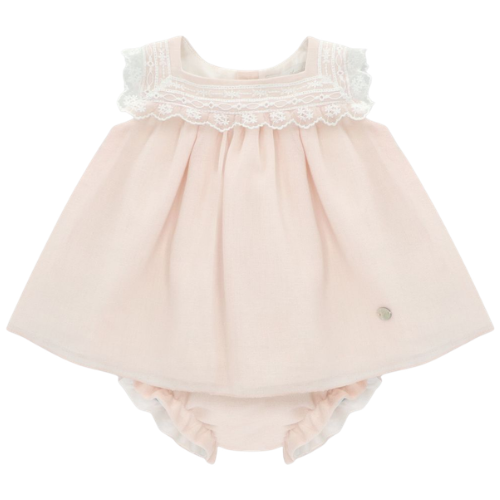 Martin Aranda Peach Lace Dress & Bloomers