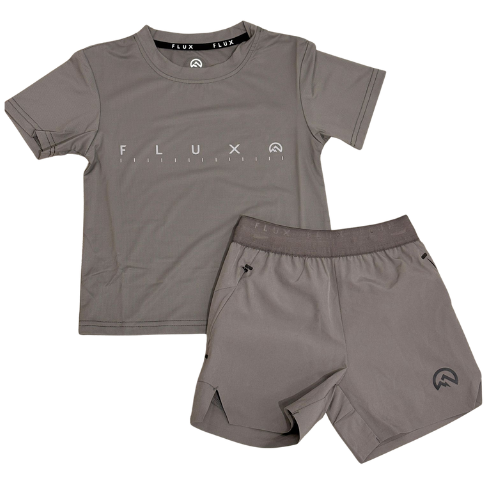 Flux Boys Grey Graphic Shorts Set