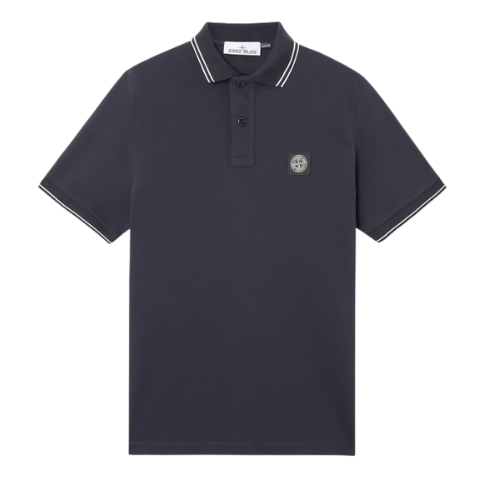 Stone Island Junior Navy Short Sleeve Polo