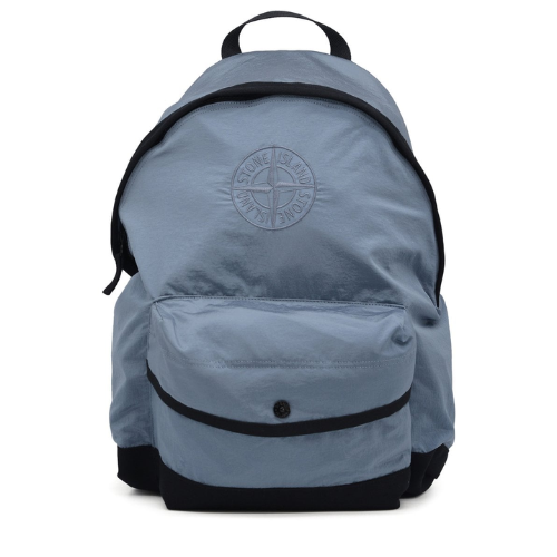 Stone Island Junior Blue Nylon Backpack