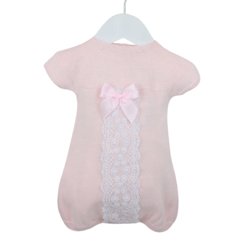 Pex Baby Pink Knit Lara Romper