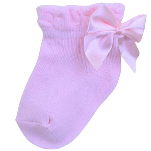 Pex Baby Pink Bow Ankle Socks