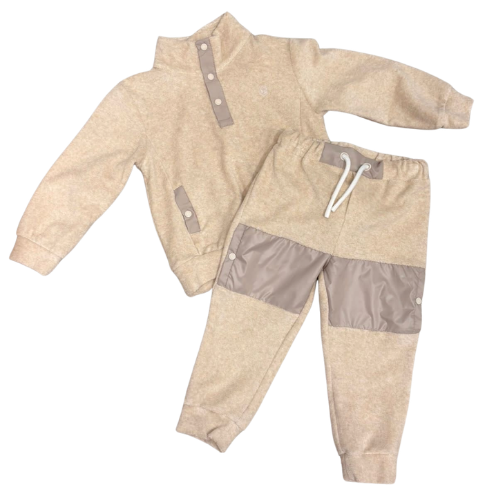 Patachou Baby Boys Beige Towelling Jogsuit