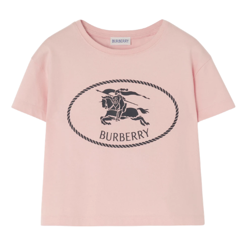 Burberry Girls Pink Crest Logo Cedar T-Shirt
