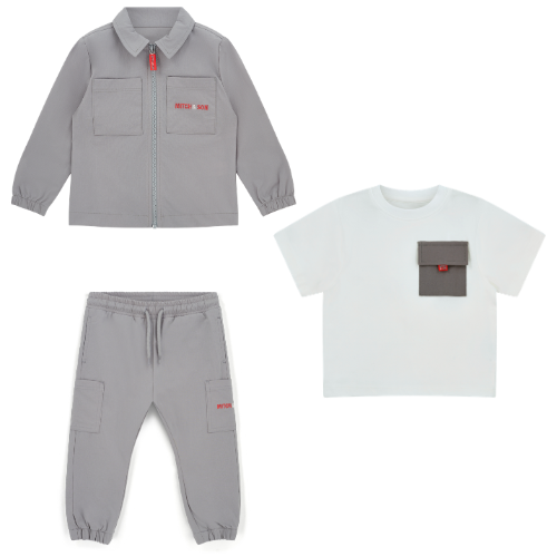 Mitch & Son Boys Grey Nylon Trouser Outfit