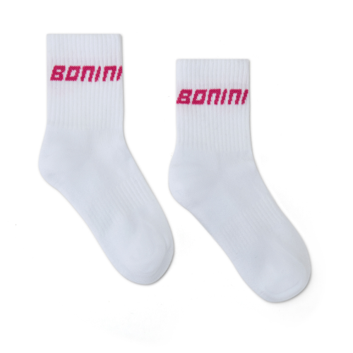 Bonini by A Dee Hot Pink Logo Socks