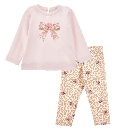 Monnalisa Baby Leopard Print Leggings Set