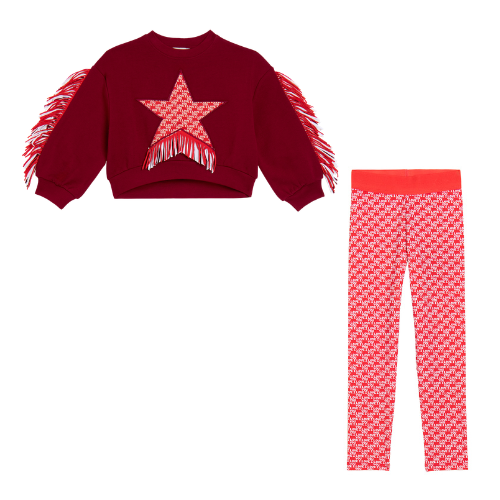Stella McCartney Girls Red Star Leggings Set