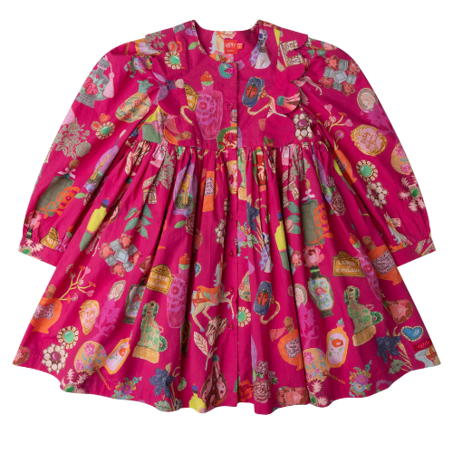 Oilily Girls 'Dix' Perfume Print Dress