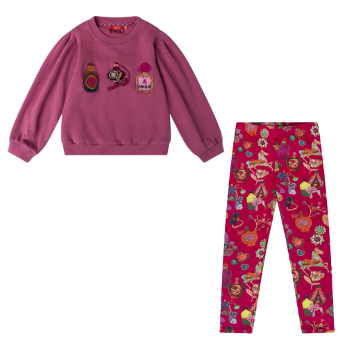 Oilily Girls 'Honny' Perfume Print Leggings Set