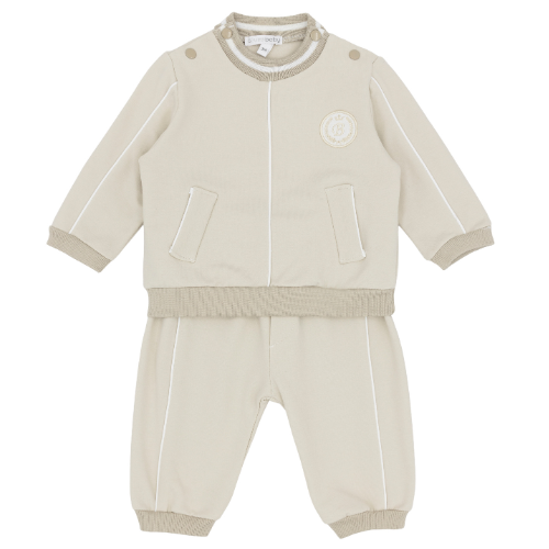 Blues Baby Beige Round Neck Tracksuit