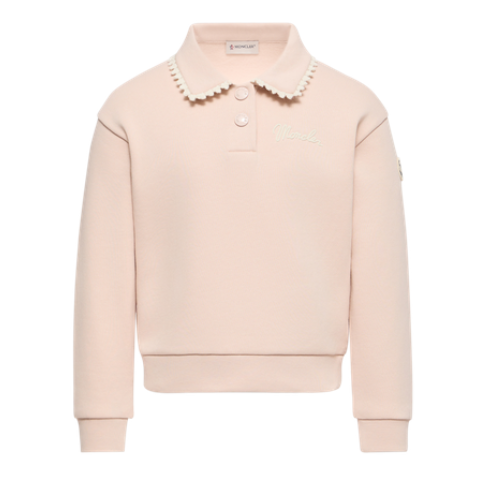 Moncler Enfant Girls Pink Polo Sweatshirt